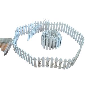 Miniature Dollhouse Fairy Garden 2"x35" White Picket Fence‎ - (1 Has Lights)
